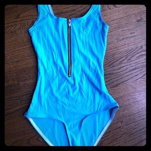 Blackmilk Zip up Swimsuit 🩱 Blue XXS One piece